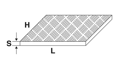 LAMIERA IN ALLUMINIO MANDORLATO 250X500X1 5